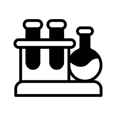 Laboratuvar deneyleri ve araştırma için sıvılarla dolu çoklu test tüpleri.