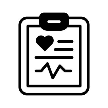 Sağlık verilerini gösteren, tıbbi kayıtları ve teşhisleri temsil eden bir pano