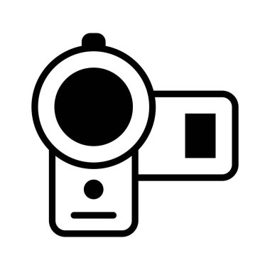 El kamerası vektör tasarımı, video kamera simgesi