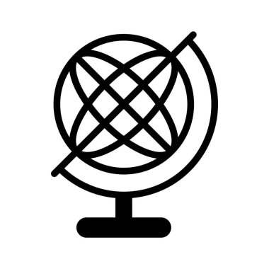 Coğrafyayı, dünya bilgisini ve küresel bağlantıları sembolize eden bir küre