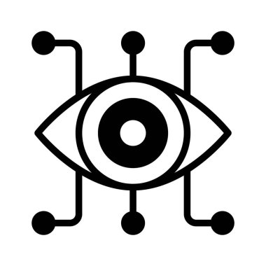 İzleme, izleme ve veri toplamayı temsil eden dijital bir göz