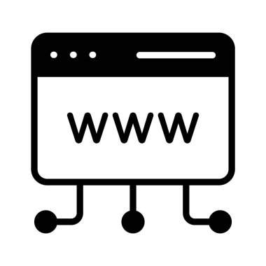 Web adresinin moda simgesi, dünya çapında ağ