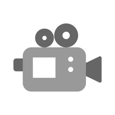 Çokluortam içeriği, ortam kaydı, film, video kamera vektör tasarımı