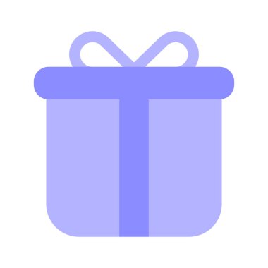 Hediyeleri, kutlamaları ya da özel durumları temsil eden bir hediye kutusu simgesi