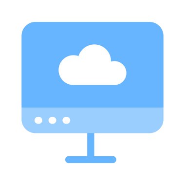 Bulut hesaplamasını ya da depolamayı sembolize eden bir bilgisayara bağlı bulut