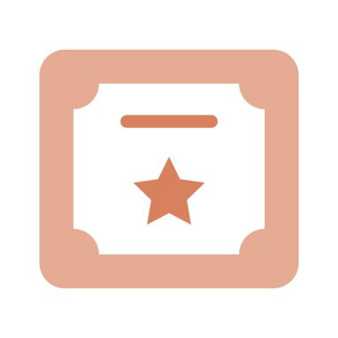 Başarı, ödül ve sertifika simgesini temsil eden bir yıldız sertifikası