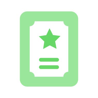 Başarı, ödül ve sertifika simgesini temsil eden bir yıldız sertifikası