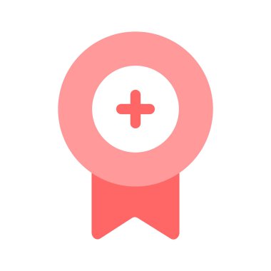 Artı işareti, başarı, tanınma ve ödül ikonu ile rozet