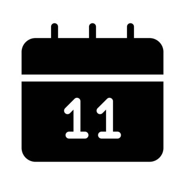Ayın 11 'ini gösteren takvim, tarih, olay veya randevuları simgeliyor