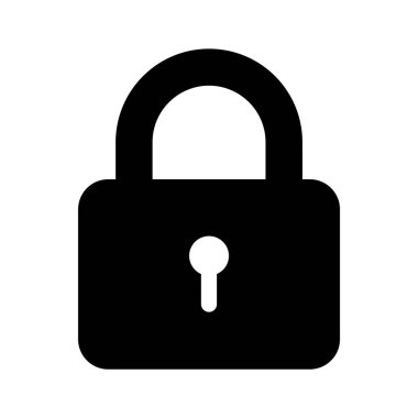 Güvenliği, mahremiyeti veya korumayı simgeleyen bir kilit simgesi