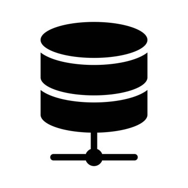 Veri depolama veya yönetimini temsil eden basit bir veritabanı simgesi