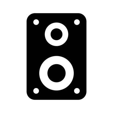 Ses, ses veya müzik sistemlerini temsil eden bir hoparlör sembolü