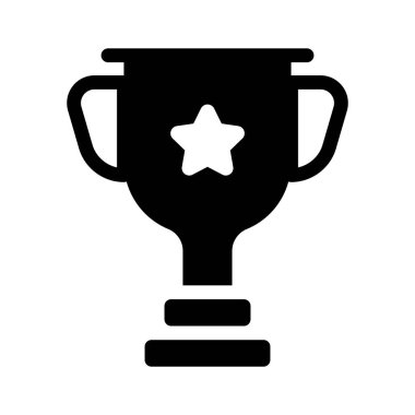 Başarı, ödül veya yarışma zaferini temsil eden kupa vektörü