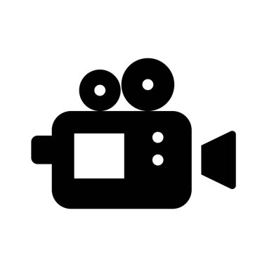 Çokluortam içeriği, ortam kaydı, film, video kamera vektör tasarımı