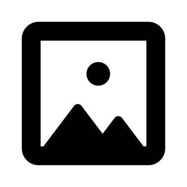 Fotoğrafları, resimleri ve galeriyi temsil eden çerçeveli bir resim simgesi