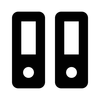 Ofis işini, belgeleri ve dosya depolama simgesini simgeleyen bir çift klasör