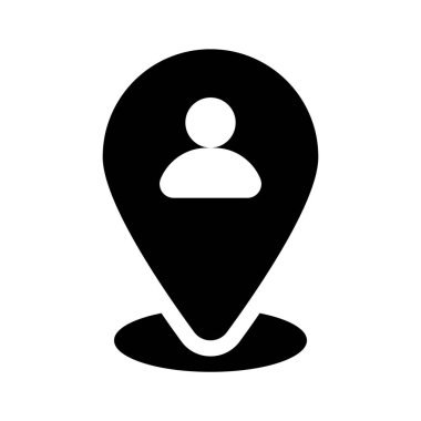 Modern biçimdeki kullanıcı konum vektör tasarımı