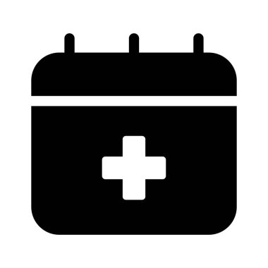 Tıbbi sembollü takvim, atamaları, sağlık ve sağlık hizmetlerini temsil eder