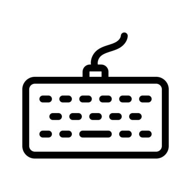 Daktilo, girdi veya bilgisayar kullanımını temsil eden basit bir klavye simgesi