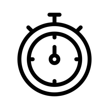 Stopwatch vektörü zamanı, geri sayımı veya izleme faaliyetlerini simgeler