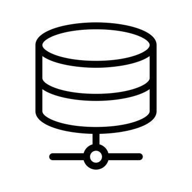 Veri depolama veya yönetimini temsil eden basit bir veritabanı simgesi