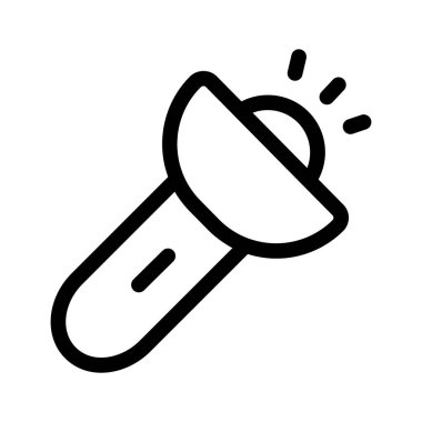 Işığı, aramayı veya keşfi temsil eden el feneri simgesi