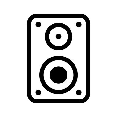 Ses, ses veya müzik sistemlerini temsil eden bir hoparlör sembolü