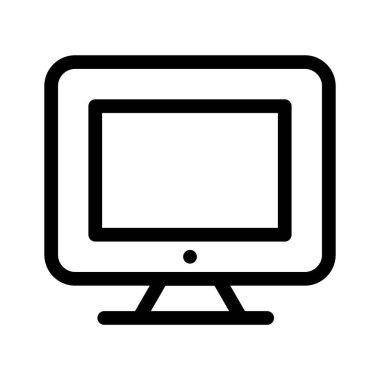 Bilgisayarları, teknolojiyi veya dijital çalışma alanlarını sembolize eden masaüstü monitör simgesi