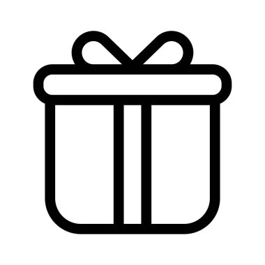 Hediyeleri, kutlamaları ya da özel durumları temsil eden bir hediye kutusu simgesi