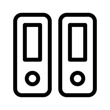 Ofis işini, belgeleri ve dosya depolama simgesini simgeleyen bir çift klasör