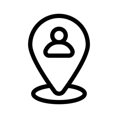 Modern biçimdeki kullanıcı konum vektör tasarımı