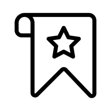 Kaydedilmiş ögeleri veya favorileri temsil eden bir yıldız yer imi