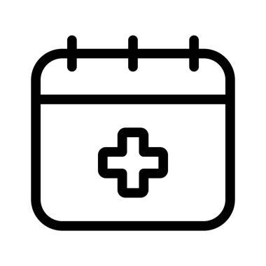 Tıbbi sembollü takvim, atamaları, sağlık ve sağlık hizmetlerini temsil eder