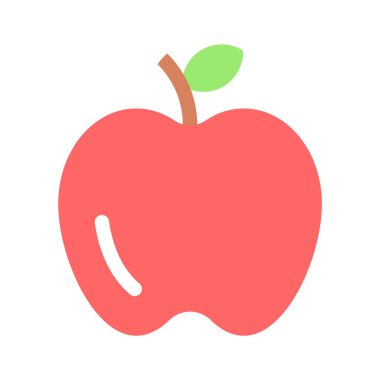 Sağlığı, yemeği veya besinleri sembolize eden bir elma simgesi