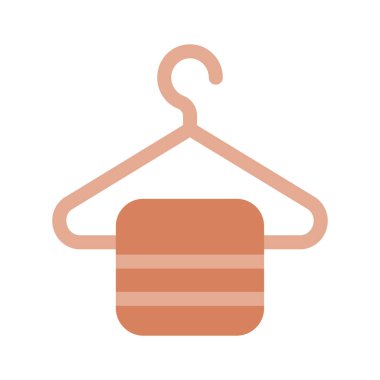 Moda, kostüm ya da alışverişi temsil eden bir elbise askısı.