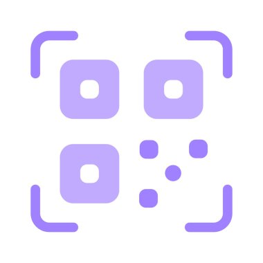 Dijital taramayı temsil eden QR kod simgesi veya hızlı bilgi erişimi