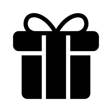 Hediyeleri, kutlamaları ya da özel durumları temsil eden bir hediye kutusu simgesi