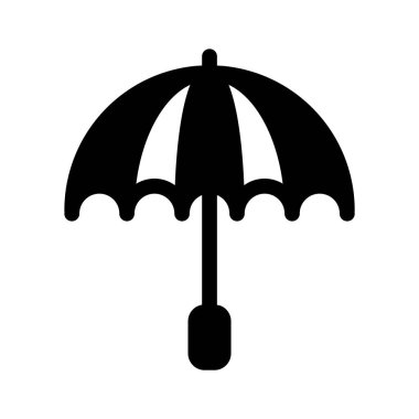 Korunmayı, yağmuru veya hava durumunu simgeleyen basit bir şemsiye simgesi