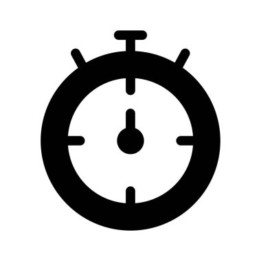 Stopwatch vektörü zamanı, geri sayımı veya izleme faaliyetlerini simgeler
