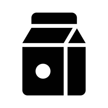 Süt ürünlerini veya içecekleri sembolize eden bir karton süt..