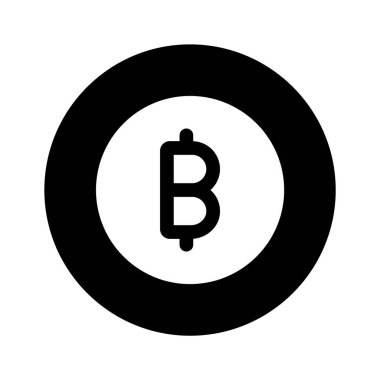 Şifreleme, engelleme zinciri veya dijital para birimini temsil eden bir Bitcoin simgesi