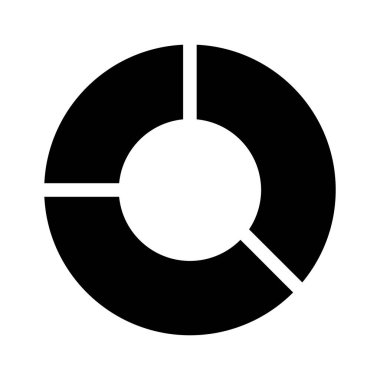 Veri, analiz ya da performans ölçüm simgesini temsil eden bir pasta grafiği