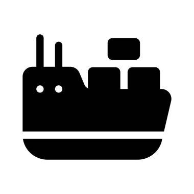 Nakliye, kargo ya da uluslararası taşımacılığı temsil eden bir kargo gemisi simgesi