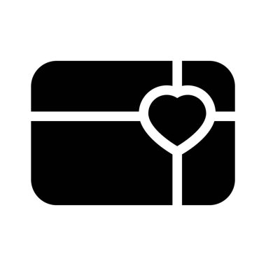 Hediye çeki ya da kuponu temsil eden kalp sembolü olan bir kart.