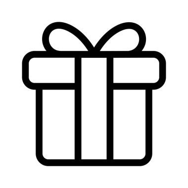 Hediyeleri, kutlamaları ya da özel durumları temsil eden bir hediye kutusu simgesi