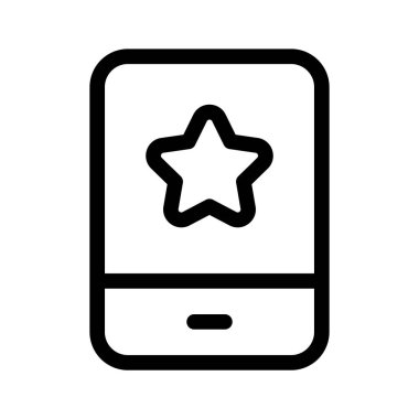 Bir yıldızlı mobil uygulama, reytingleri veya favori simgeleri simgeliyor