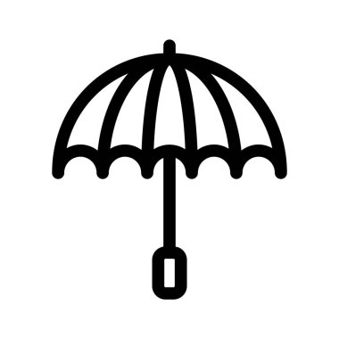 Korunmayı, yağmuru veya hava durumunu simgeleyen basit bir şemsiye simgesi