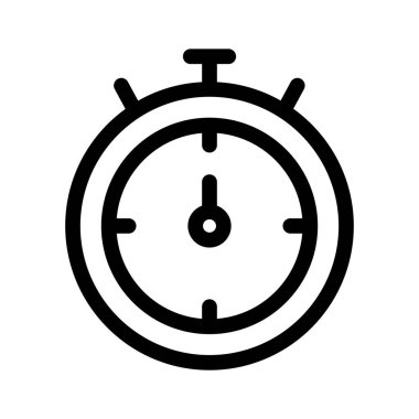 Stopwatch vektörü zamanı, geri sayımı veya izleme faaliyetlerini simgeler