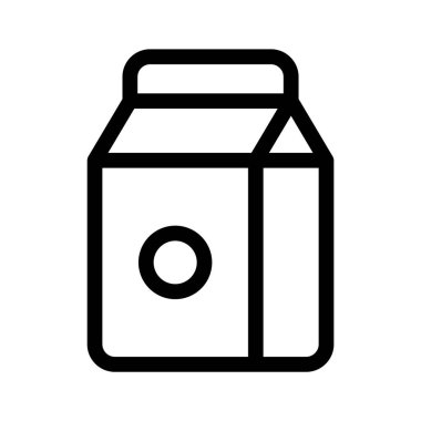 Süt ürünlerini veya içecekleri sembolize eden bir karton süt..