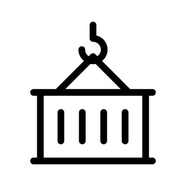 Moda tarzında kargo konteynırının birinci simgesi